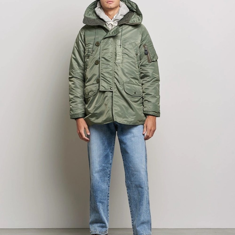 BEAMS PLUS MIL TYPE N-3B DOWN JACKET - SAGE - Picture 6 of 15